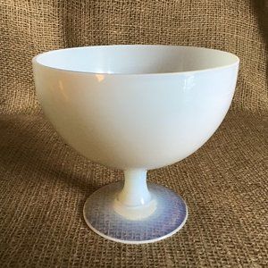 French Signed  Opaline  Pedestal Bowl  Sèvres Crystal